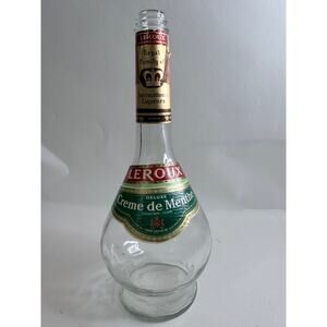 VIntage Leroux Crème de Menthe Bottle empty
